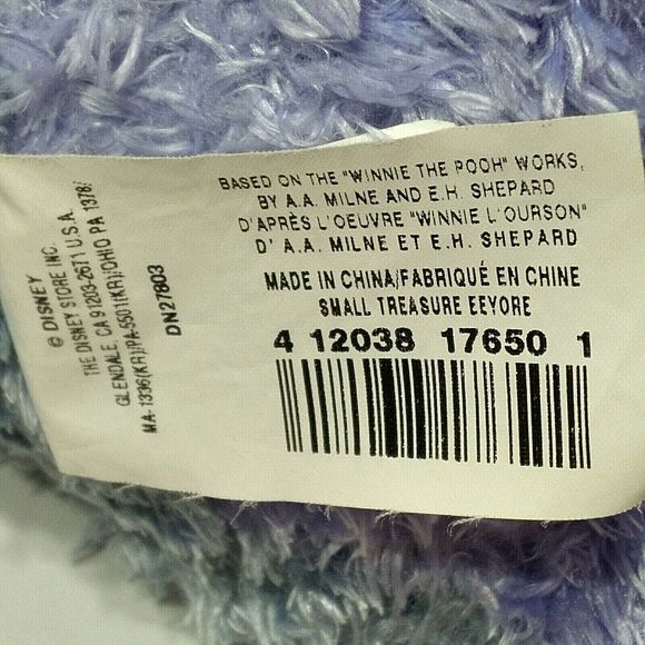 Eeyore The Donkey w/Cling Tail - Disney Store Authentic Retired Plush 13" - Picture 6 of 6